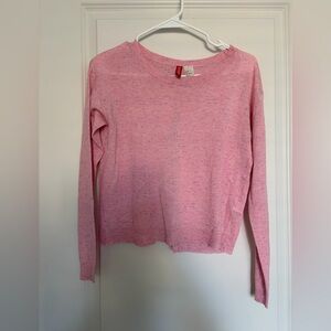 H&M Divided Wool Blend Pink Confetti Lightweight Sweater | XS